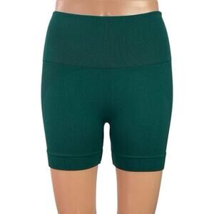 SET Active SculptFlex Green Skinny Yoga Gym Athletic Activewear Biker Shorts S
